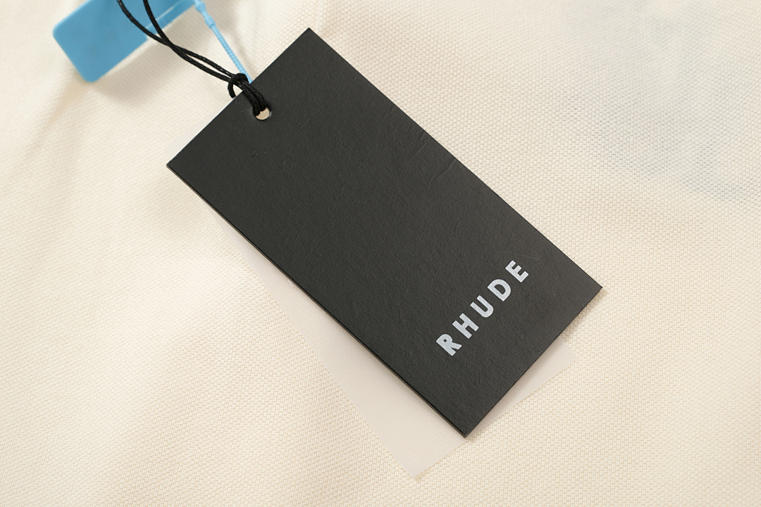 Off-White 128 RHUD Embroidered Logo Collar Short Sleeve Polo Off White S-XL H8199# - Image 11