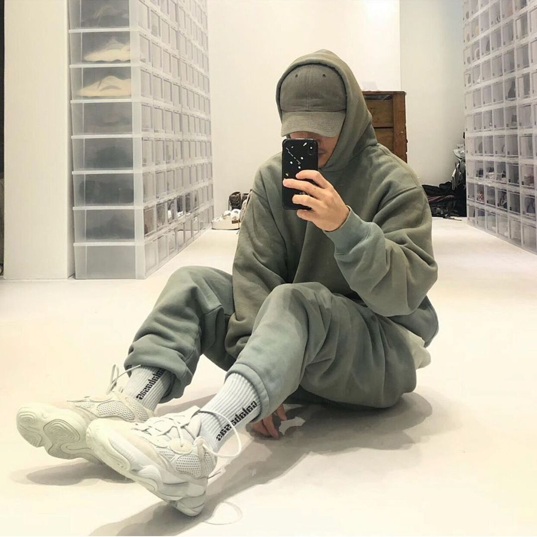 Adidas 198 Yeezy Season6 Calabasas Kanye High Khaki Grey Mid Blue Dark S-XL 3856# - Image 53