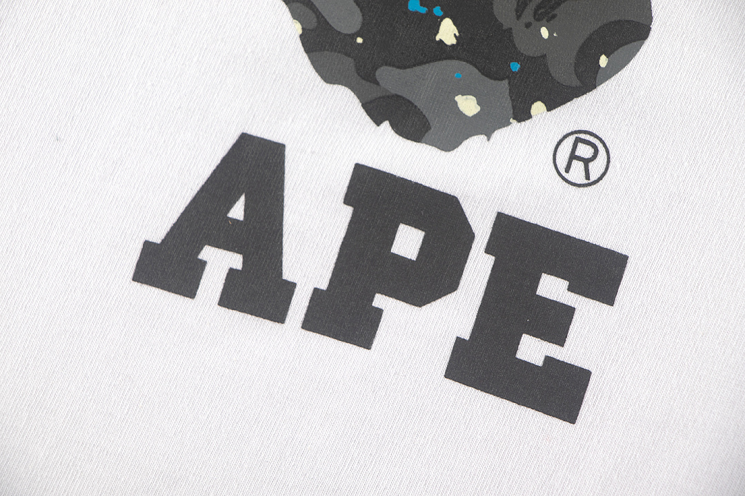 Bape 148 TOP Print Collar Short Sleeve T Black White S-XL - Image 20