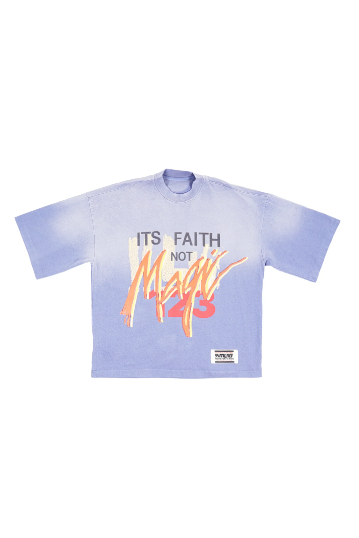 Unbranded 128 RRR 123 ITS FAITH NOT MAGIC TEE Water GYM Print Short Sleeve T Purple Blue Apricot 1 2 3 8004# - Image 36