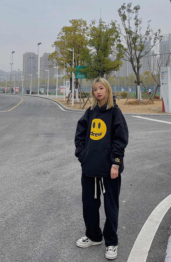 Off-White 218 Drew House 21Ss Mascot Deconstructed Hoodie Black Off White Pink S M L - Image 24