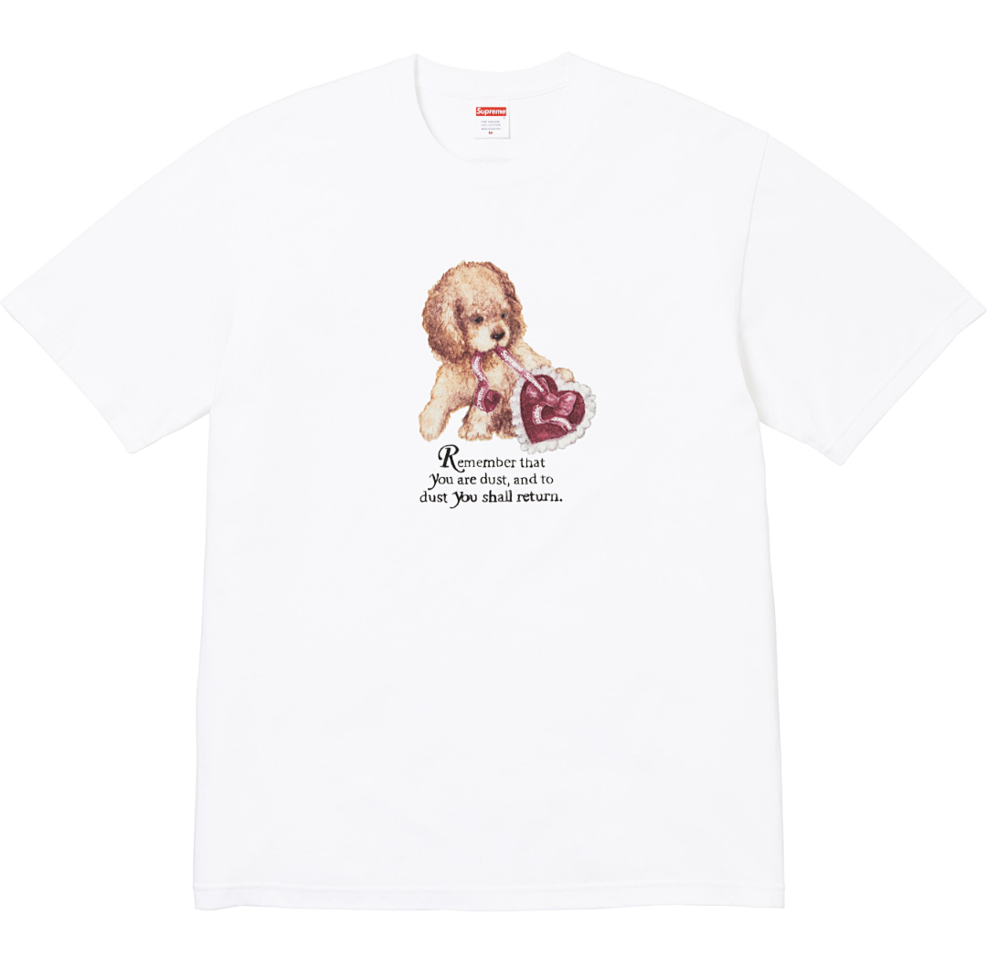 Supreme 138 DUST TEE Small Print T Black White S- XL