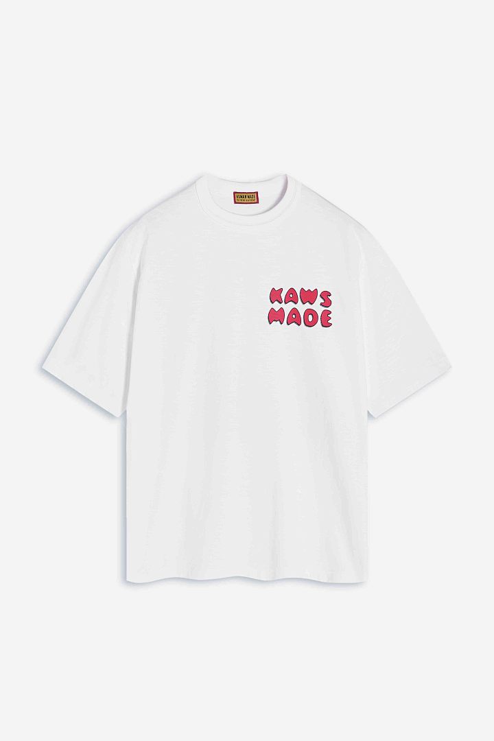 Human Made 118 HUMAN MADE × KAWS Collab Double X Cream Print Collar Short Sleeve T : White S M L - Image 3