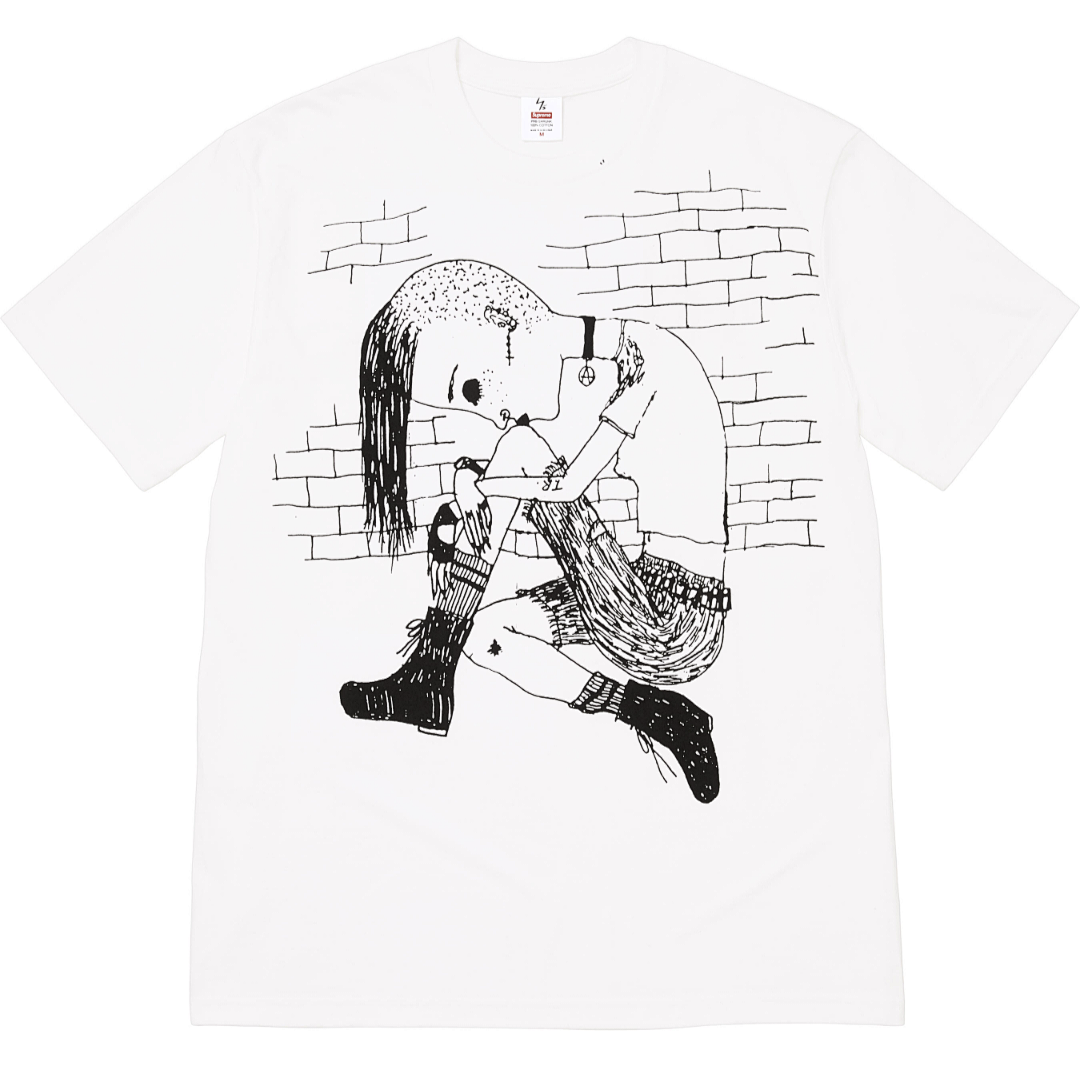 Supreme 128 Mountain Y'S THINKER TEE Print T Black White S-XL - Image 4