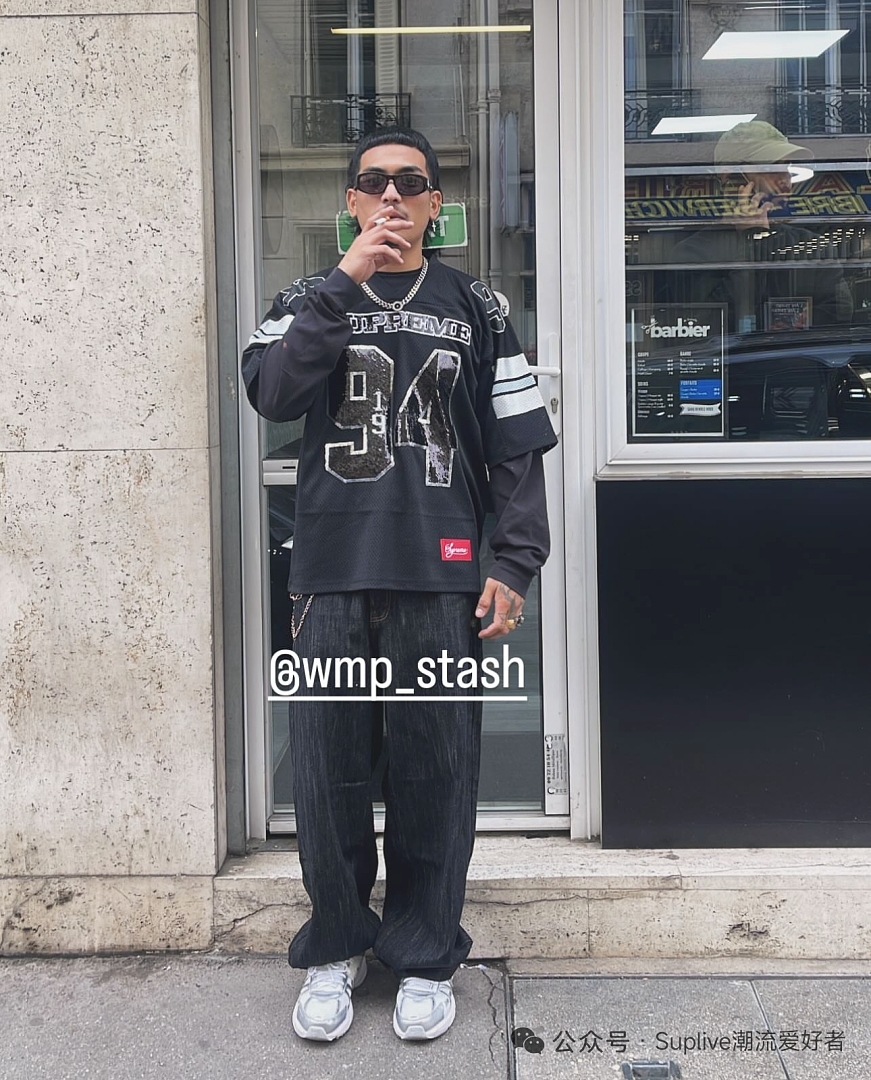 Supreme 258 SEQUIN FOOTBALL JERSEY Embroidered Black S-XL - Image 22
