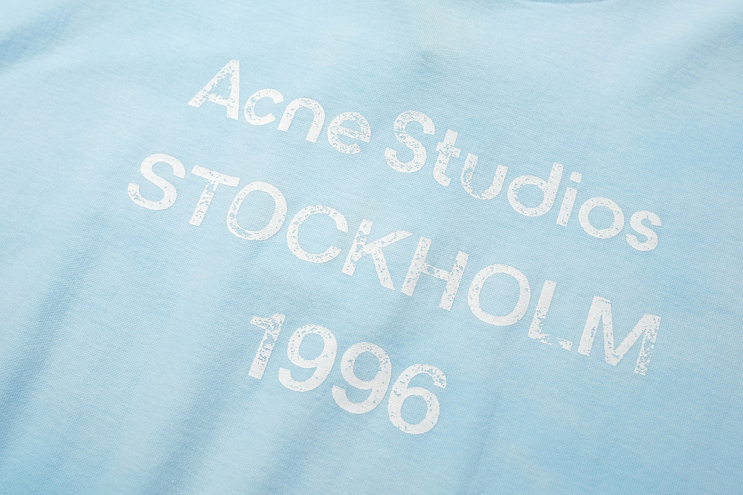 Acne Studios 118 AC LOGO Print Short Sleeve T Pink Floral Grey Black White Red Olive Green Dark Blue Spring Purple S-XL 8026# - Image 55