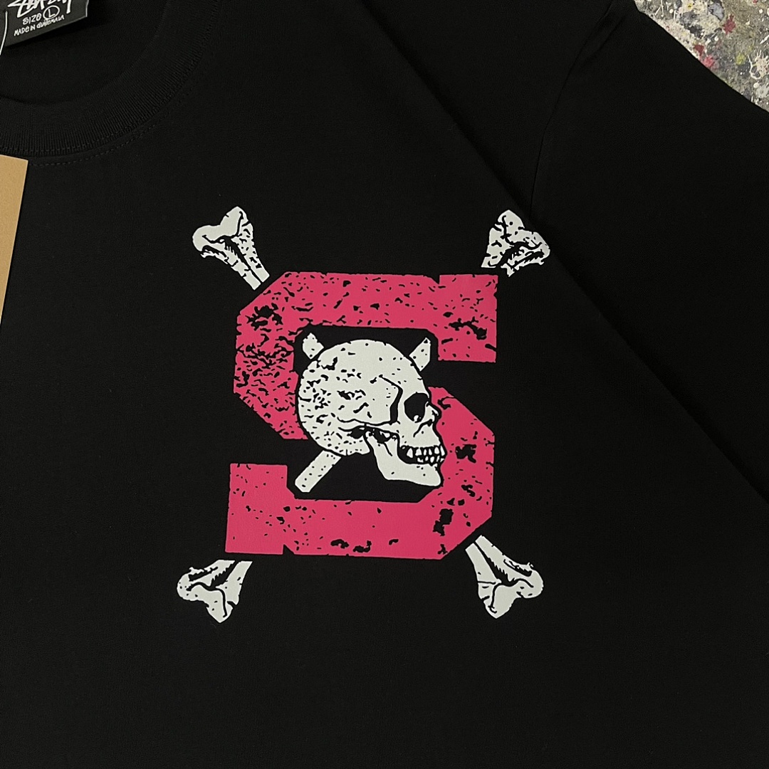 Stussy 108 Stu Top S Print Short Sleeve T : Black White Ｍ L XL XXL - Image 5