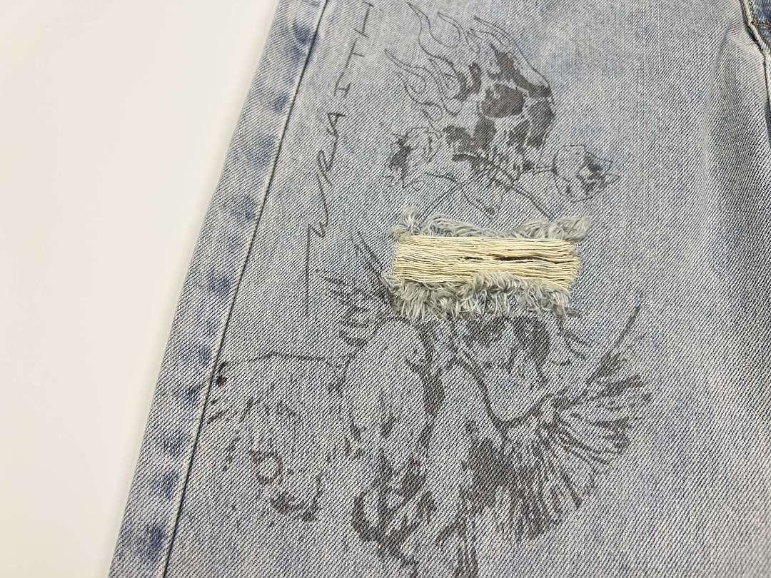 Represent 258 Represent Light Blue Washed Fleece Long : S M L XL - Image 14