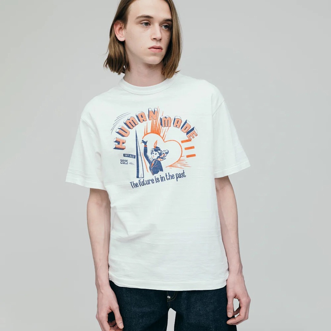 Human Made 118 HUMAN MADE SS25 Print Collar Cotton Short Sleeve T : Black White S M L - Image 16