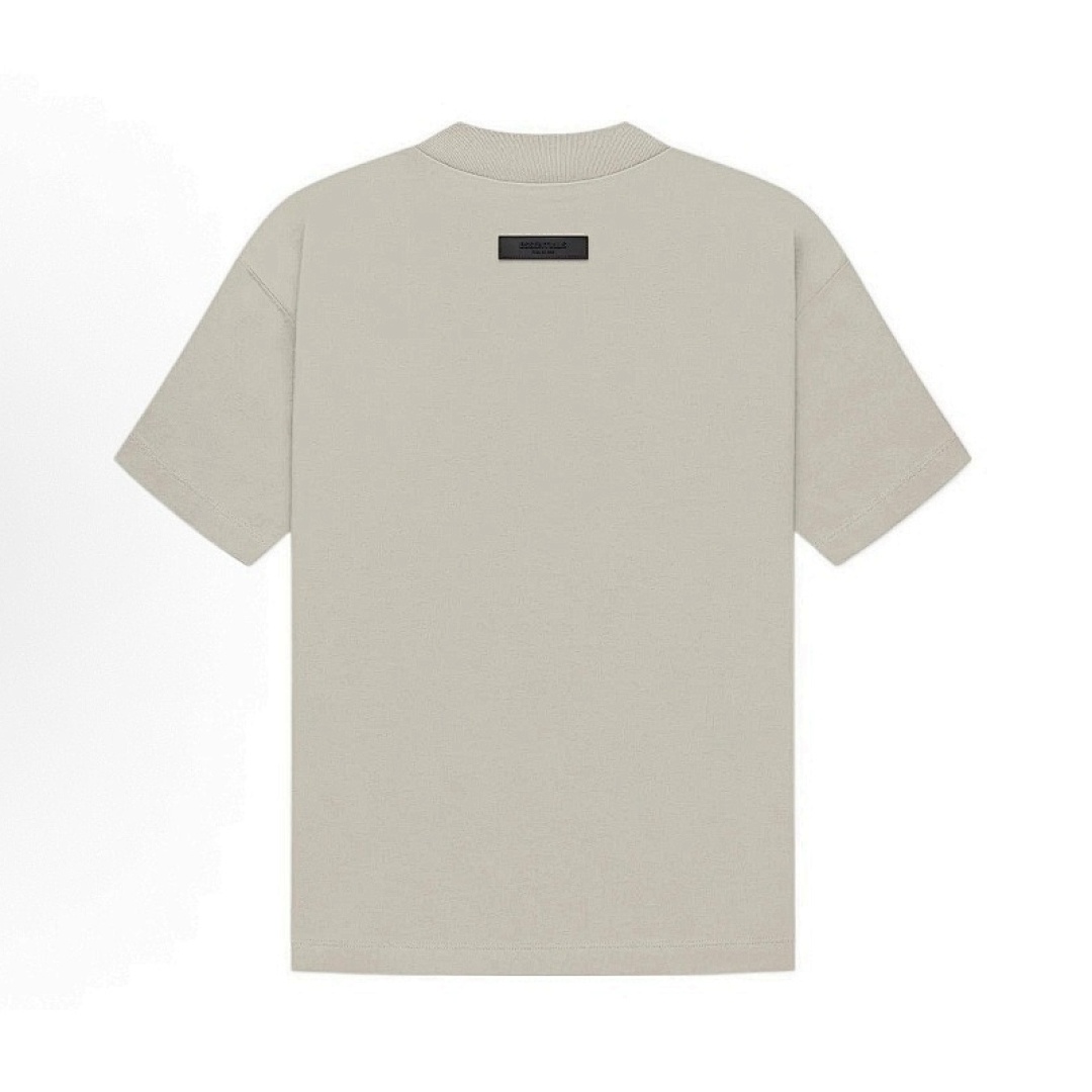 Essentials 118 Ess Double Velvet Solid Cotton Short Sleeve T Coffee Grey Black White Smoke Red XS-XL - Image 15
