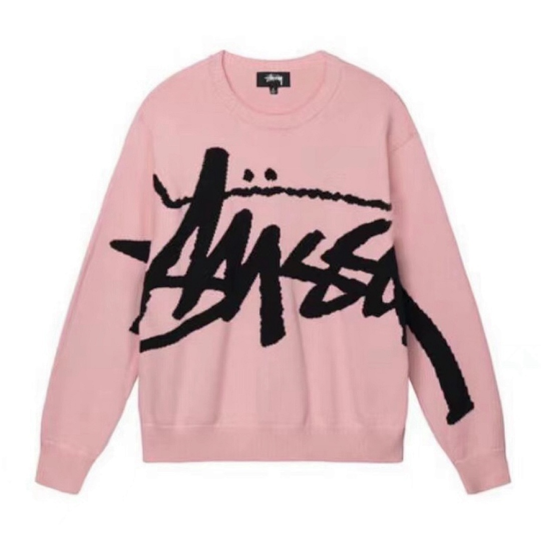 Stussy 228 Stussy Big Logo Floral Wide Top Collar Fleece : Black Pink S M L XL Y1010# - Image 4