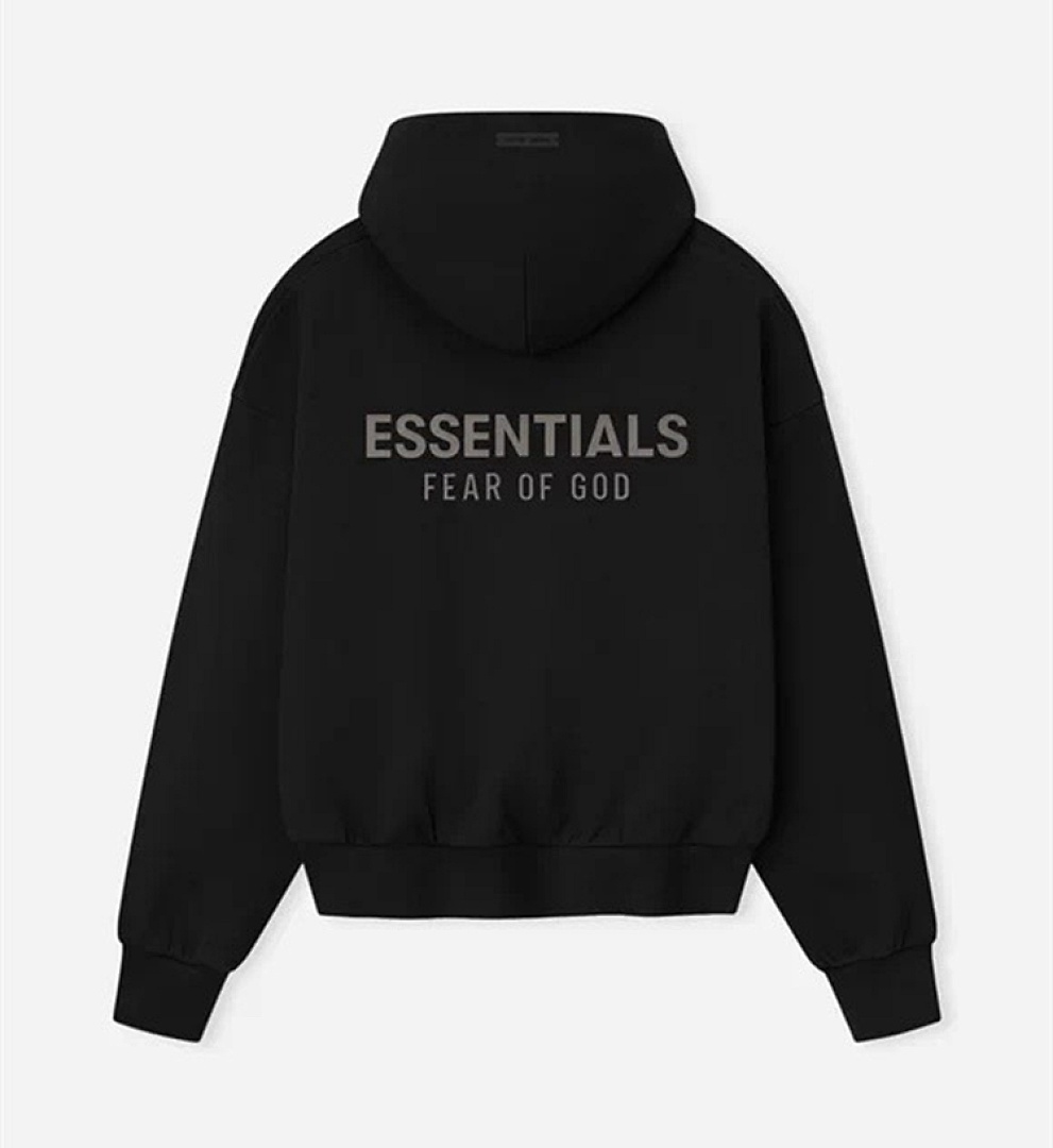 Essentials 228 Ess SS25 Classic Hoodie Label Print XS-XL (Black Oatmeal Grey Brown) - Image 7
