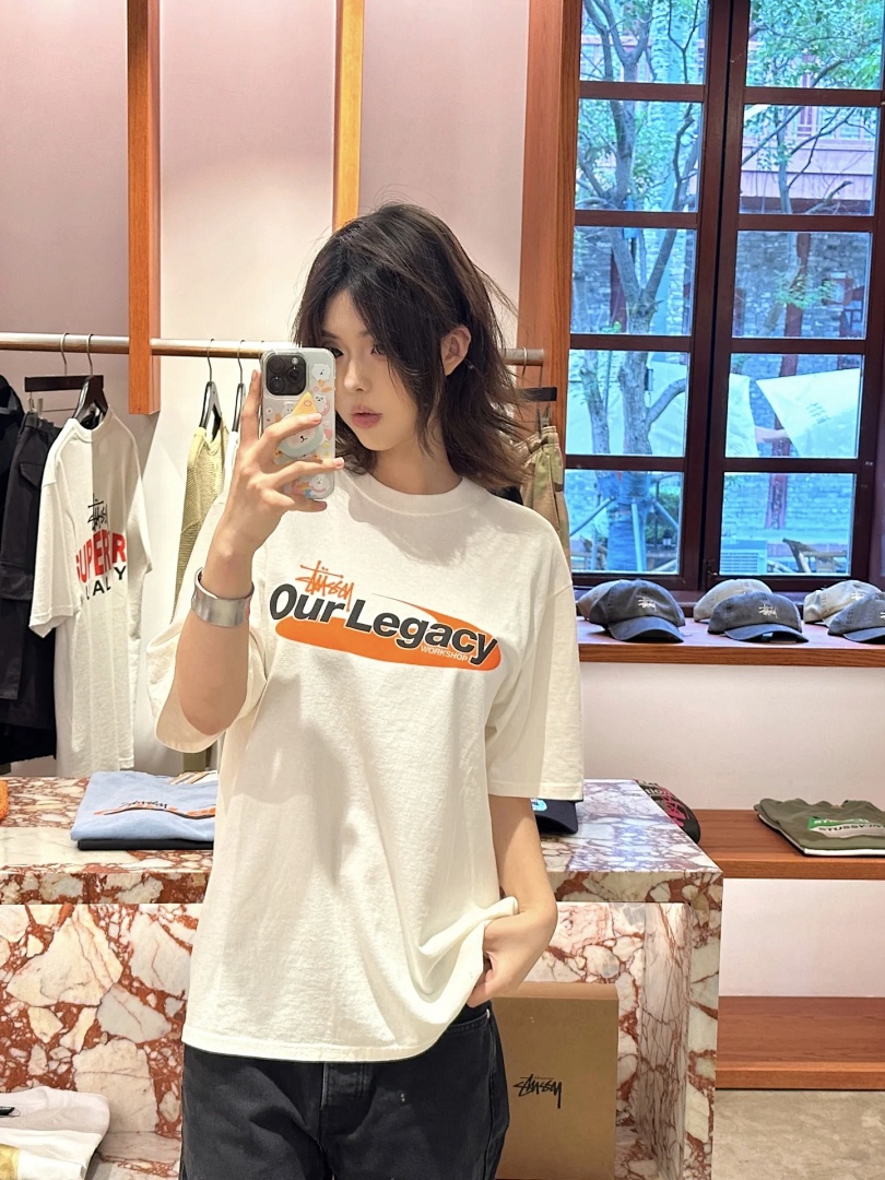 Stussy 128 STU SS25 OUR LEGACY TEE Collab T Print Short Sleeve Black Off White S-XL - Image 25
