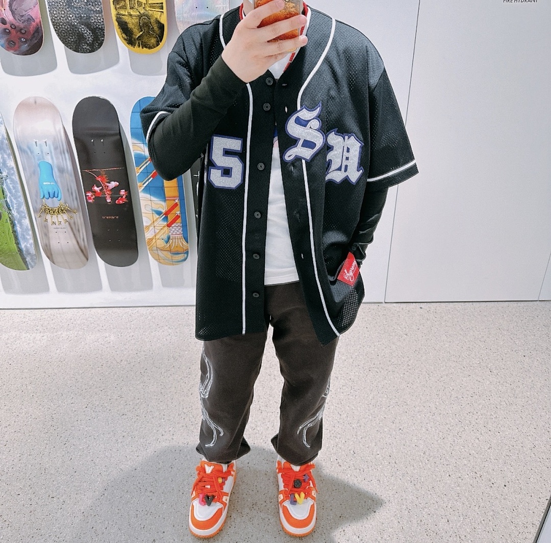 Supreme 298 25SS OLD ENGLISH BASEBALL JERSEY T (Black) - Image 15