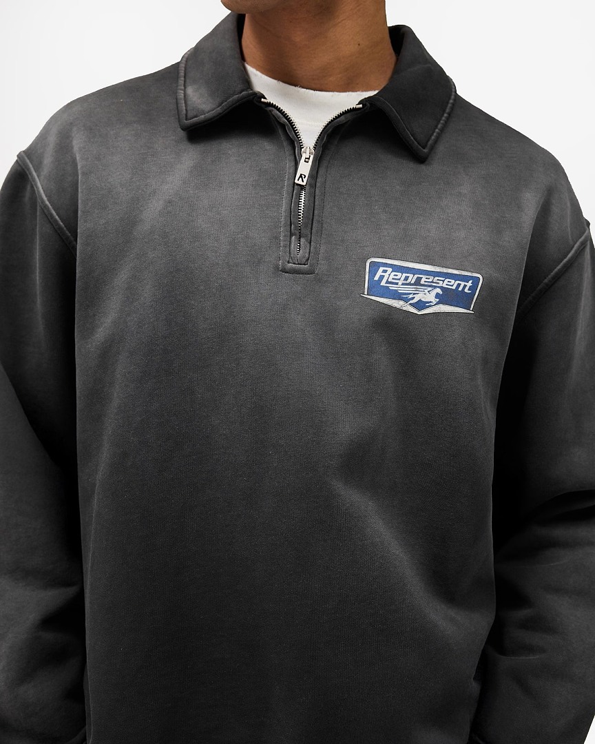 Ralph Lauren 218 Represent Washed Short Wide Polo Half : S M L XL (Black) - Image 19