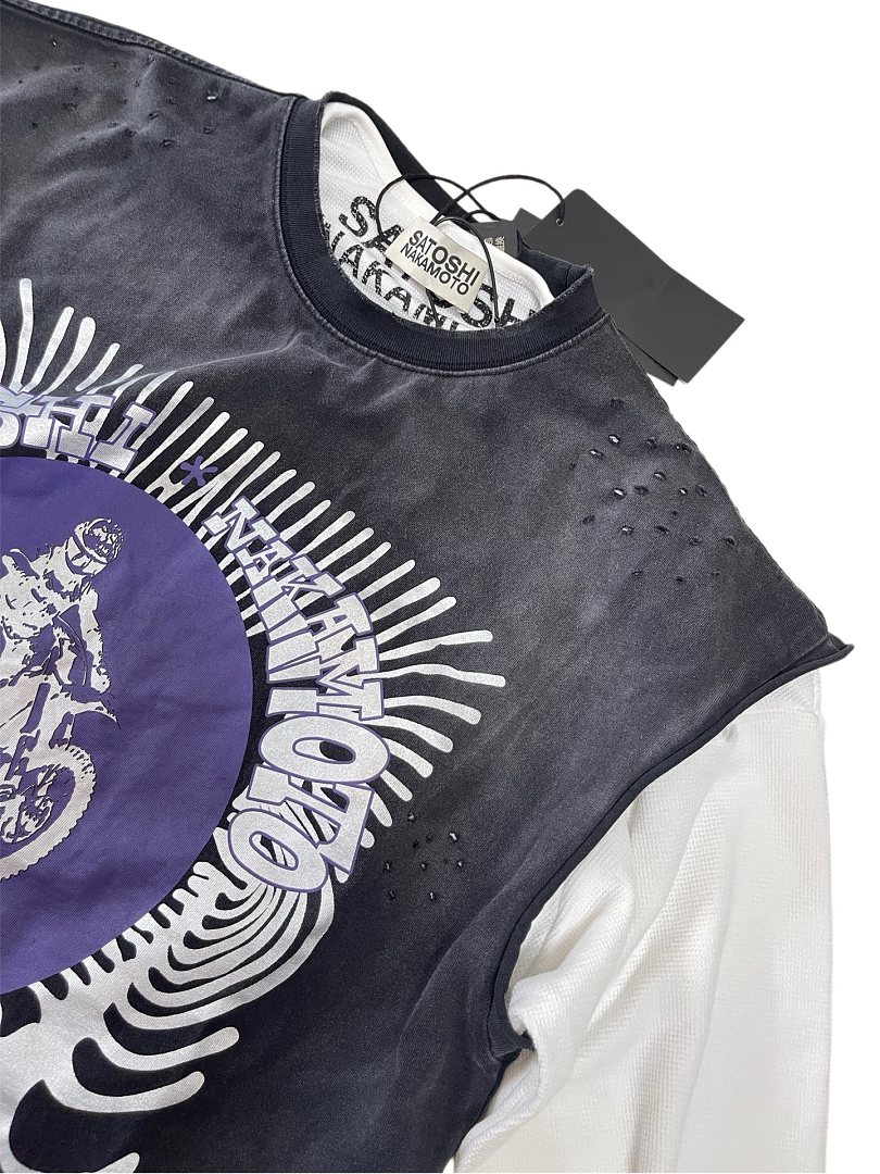 Unbranded 128 Satoshi Nakamoto Moto Rider Sleeveless Tee Sleeve : Washed Black S M L - Image 14