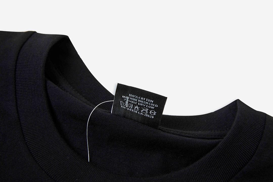 Stussy 108 Stu FW24 DNA TEE PIGMENT DYED LOGO Print Wide Collar Short Sleeve T Black White S M L - Image 12