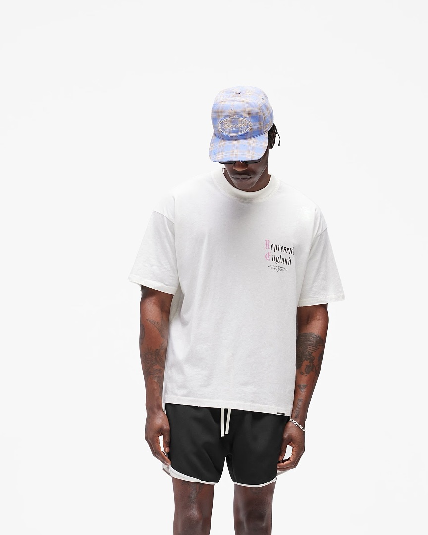 Off-White 128 REPRESENT New High Mens Womens Top Water Wide Short Sleeve T : S M L XL Off (White) - Image 35