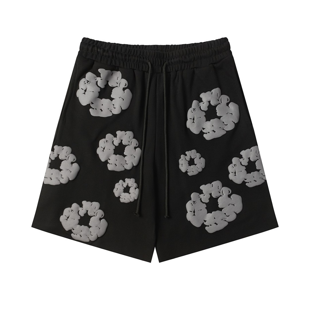 Unbranded 158 DENIM TEARS Cotton Floral High Fleece Short Black Grey Blue Green Purple Red Orange Pink White S-XL 8601# - Image 83
