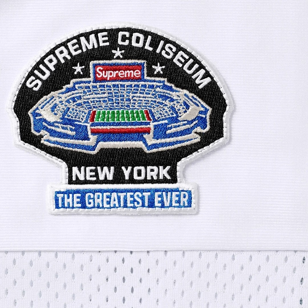 Supreme 268 SS26 WEEK1 Find God Football Jersey Embroidered Floral Mens Womens : White, Red, Black S-XL - Image 9