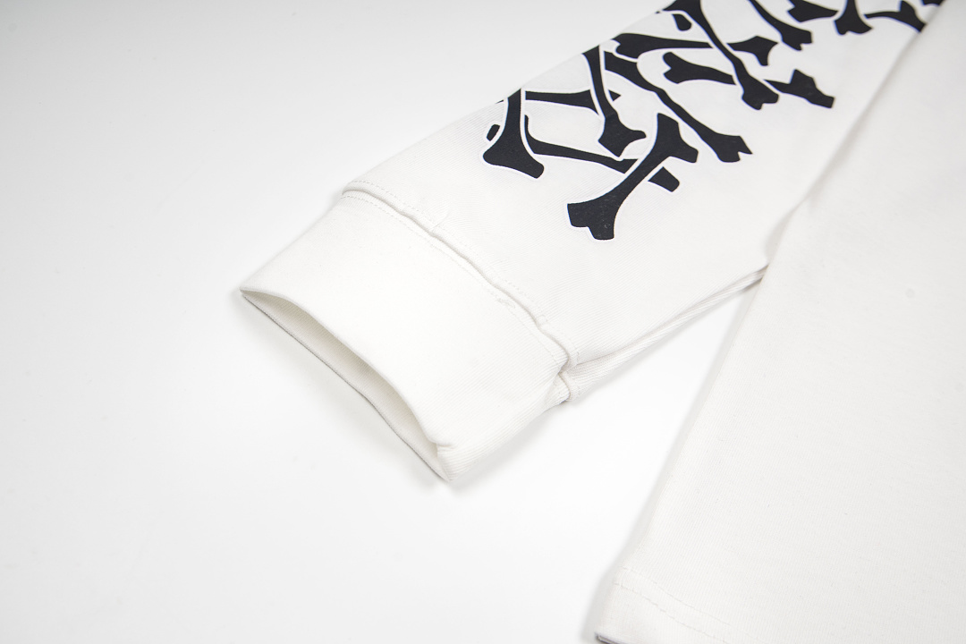 AMIRI 138 Wide Version Model Long Sleeve T Black White S M L XL 602# - Image 19