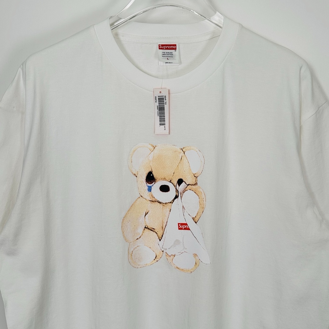 Supreme 138 SS25 BEAR TEE Small T Print Short Sleeve Black White S-XL - Image 13