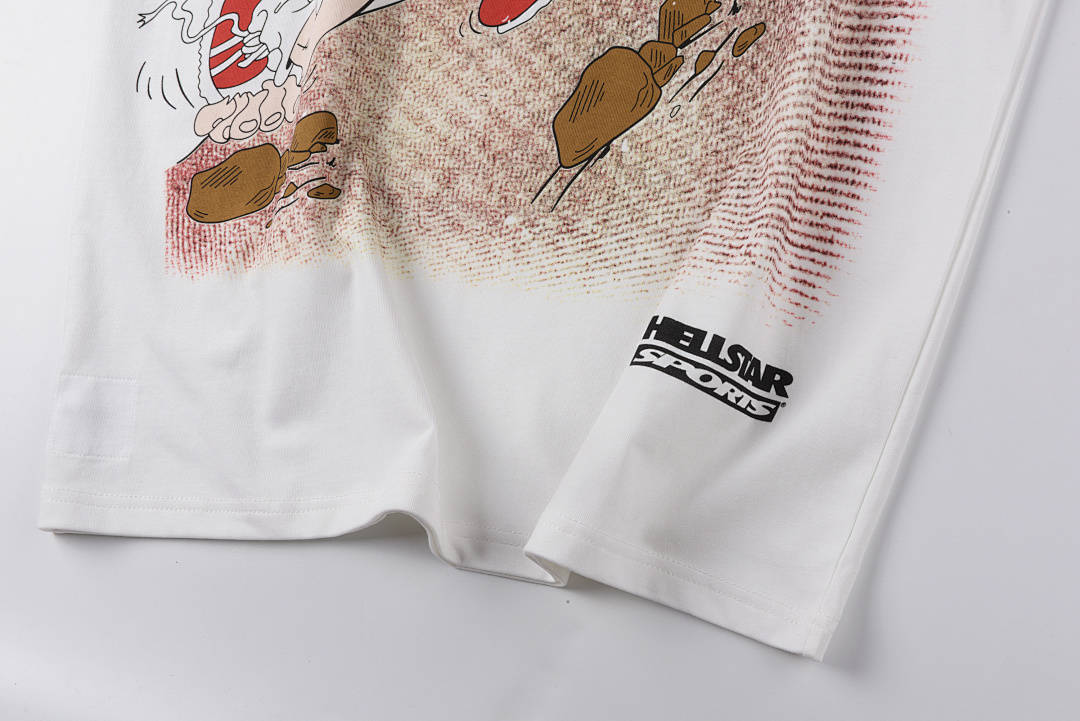 Hellstar 148 Hellstar Studios Screaming Kid Tee Khaki Print Short Sleeve White S-XL - Image 6