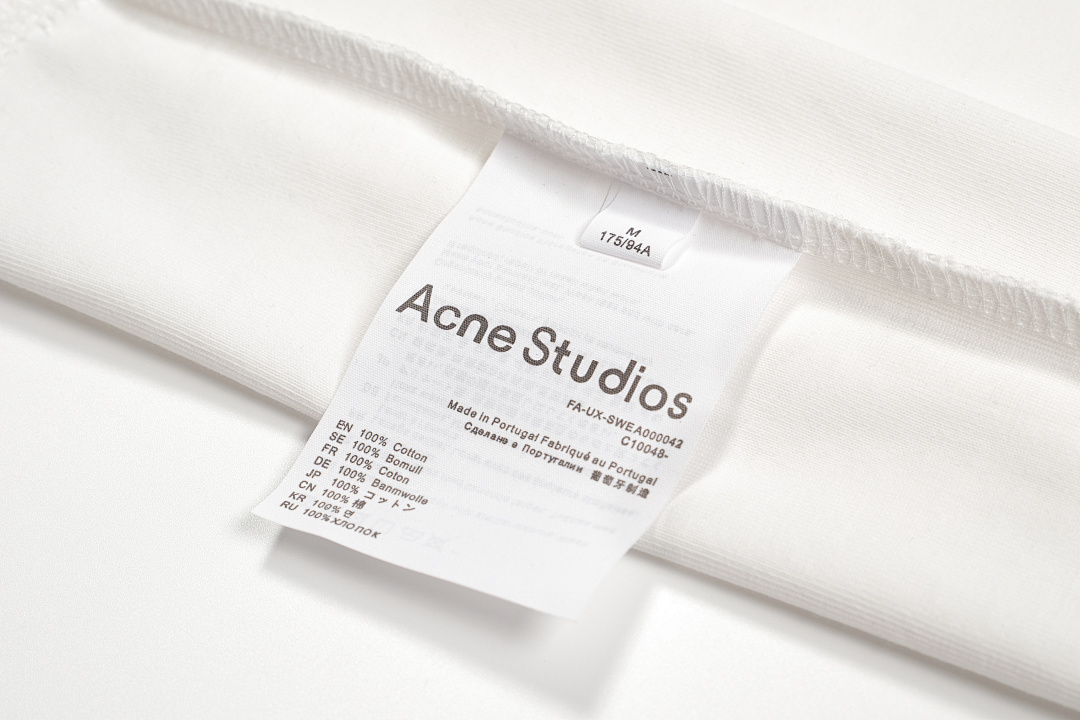 Acne Studios 128 AC Velvet LOGO Short Sleeve T Black White S-XL 8366# - Image 29