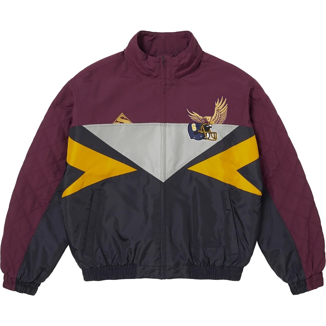Supreme 598 MM6 SS26 WEEK4 Split Stadium Jacket Water Wind : Black / Navy S–XL - Image 9