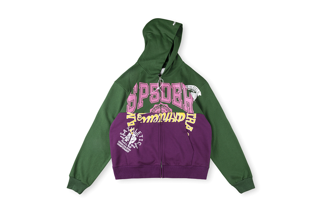 Sp5der 328 Sp5Der 555555 Hoodie Mens Womens Patchwork S-XL