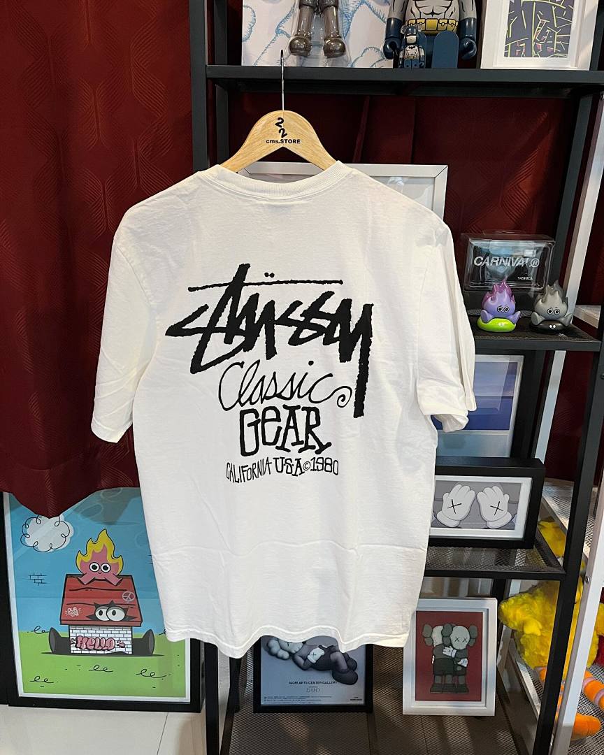 Stussy 108 STU 25SS CLASSIC GEAR TEE PIGMENT DYED Print Short Sleeve T : Black White S M L - Image 6