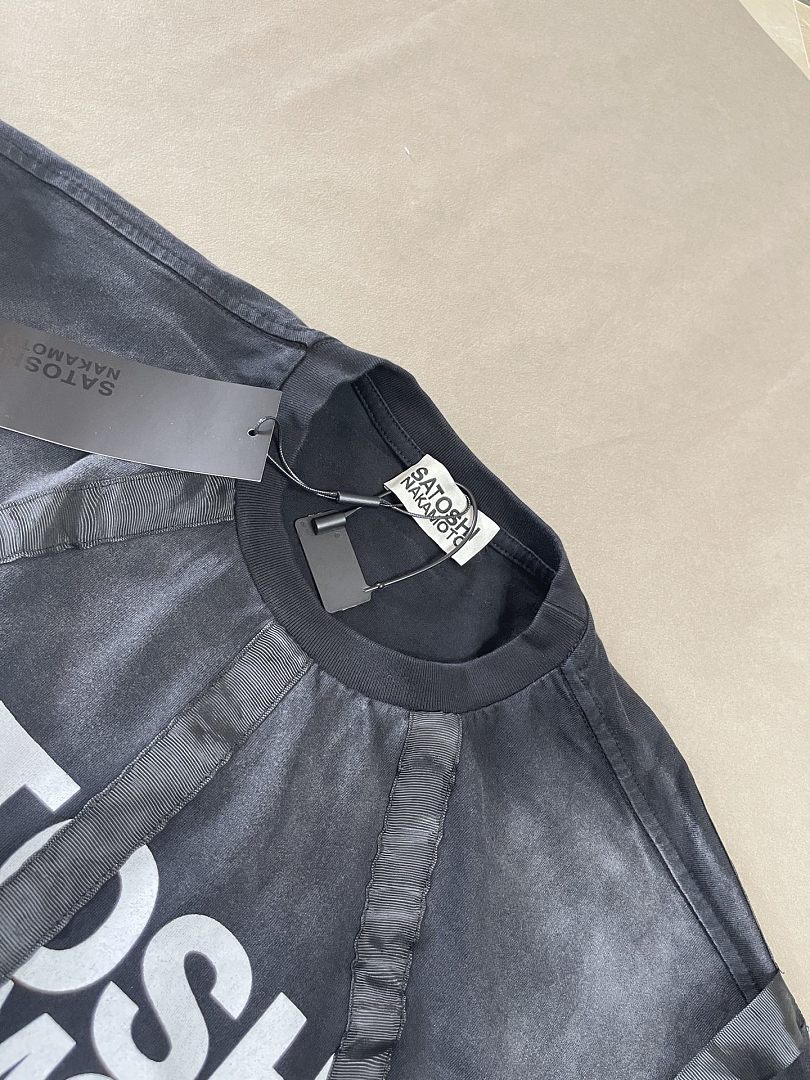 Unbranded 158 Satoshi Nakamoto Bondage Logo Long Sleeve T-Shirt Strap Patchwork T : Washed Black S M L - Image 6