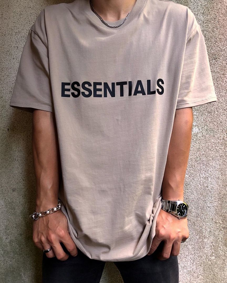 Essentials 118 ESS LOGO Short Sleeve T : Black Green Grey Camel :S-XL 6690# - Image 32