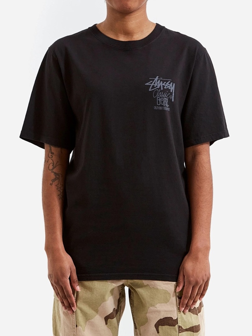 Stussy 108 STU 25SS CLASSIC GEAR TEE PIGMENT DYED Print Short Sleeve T : Black White S M L - Image 9