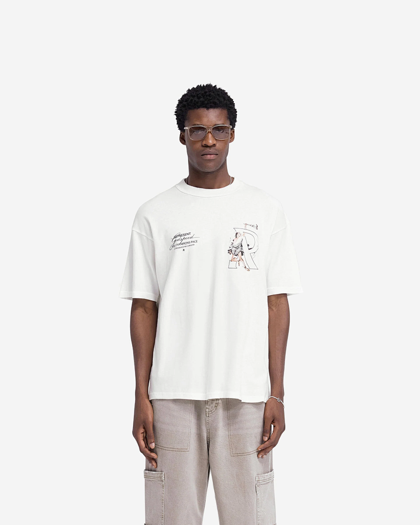 Represent ON SALE58 Represent Hermes T-Shirt And Sky Print Short Sleeve T : Black White Purple S M L - Image 8