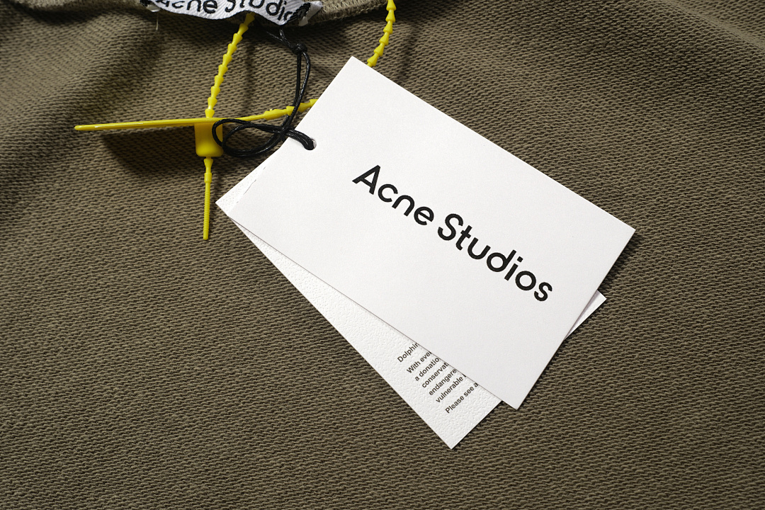 Acne Studios 218 AC Buckle LOGO Print Collar Military Green S-XL 3057# - Image 13