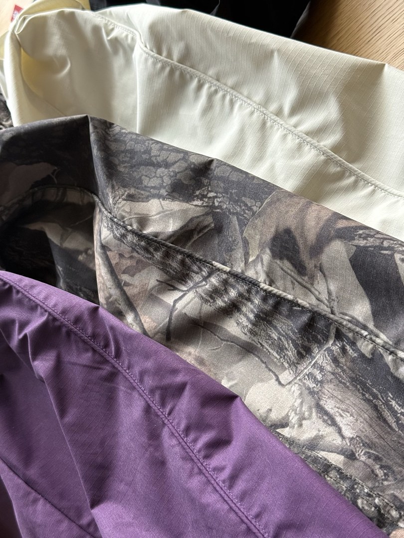 Balenciaga 368 SS26 WEEK1 Cotton Ripstop Track Pant Wide Black Camo Purple Off White S~XL - Image 28