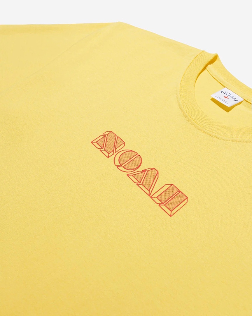 Unbranded 98 NOAH Dottie Logo Tee Print Short Sleeve T : Yellow Sky Blue Beige S M L - Image 6
