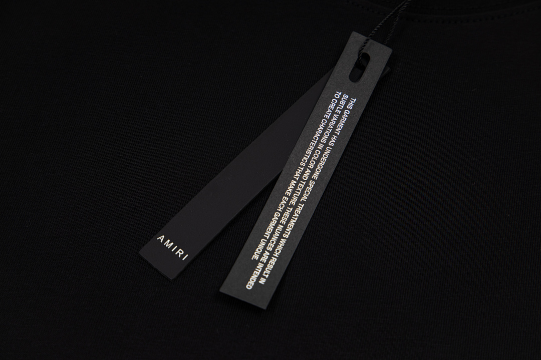 AMIRI 118 Wide Version Model Short Sleeve T Logo Embroidered High Wind Black White S M L XL 9906# - Image 8