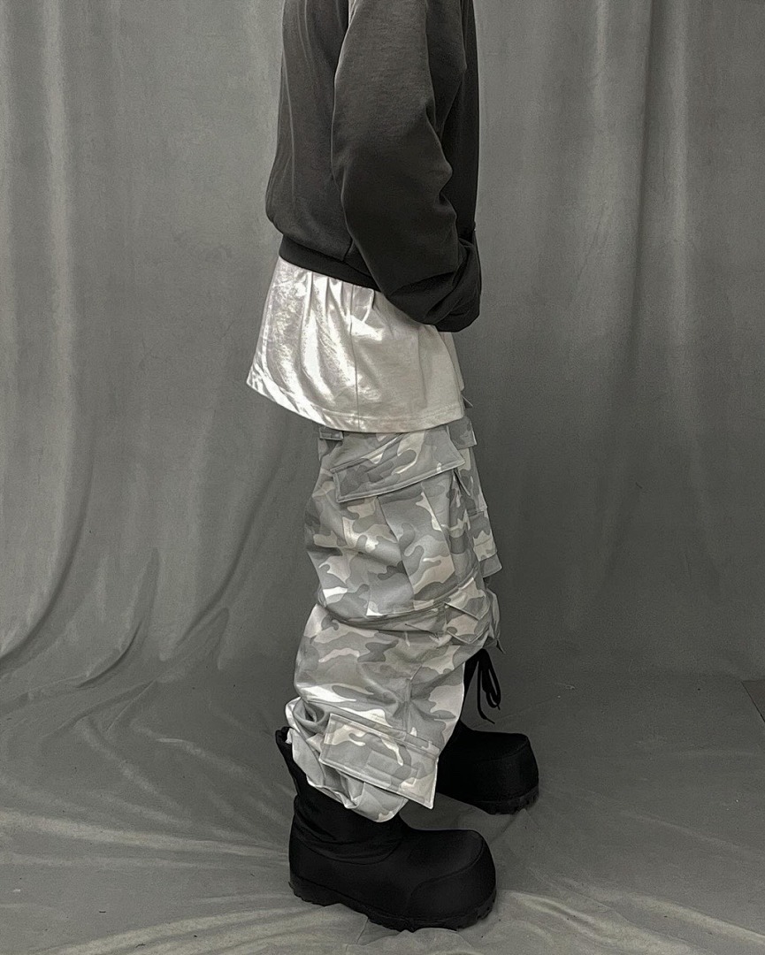 Bape 338 FAR CAMO CARGO PANT Snow Green Grey S-L 7267# - Image 43