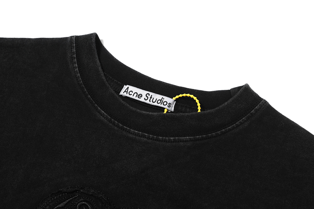 Acne Studios 118 AC Canvas Floral Short Sleeve T Black White Pink S-XL 8082# - Image 5