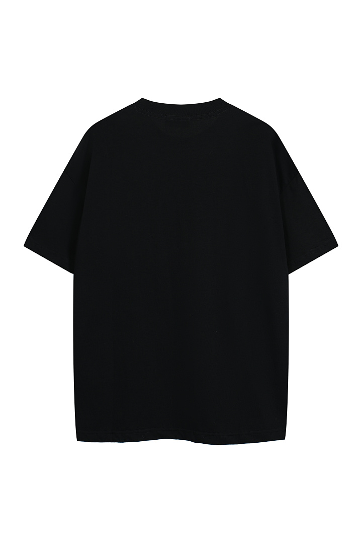 Christian Louboutin 118 THUG CLUB Rock T Leather Floral LOGO Short Sleeve Black White 1 2 3 3415# - Image 4