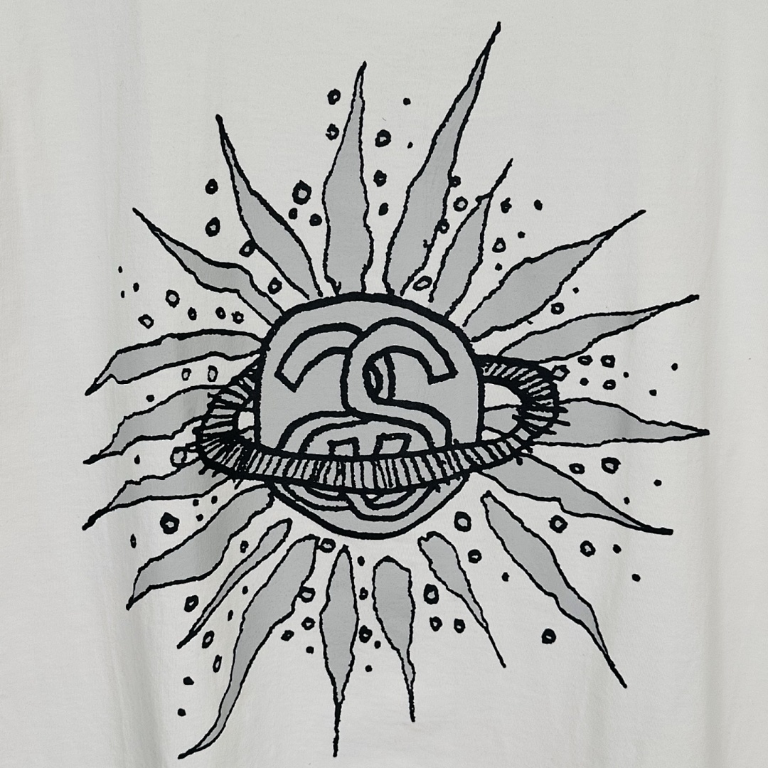 Stussy 128 STU SS25 LOOK BEYOND TEE PIGMENT DYED Double S Print Short Sleeve (Black White) - Image 18