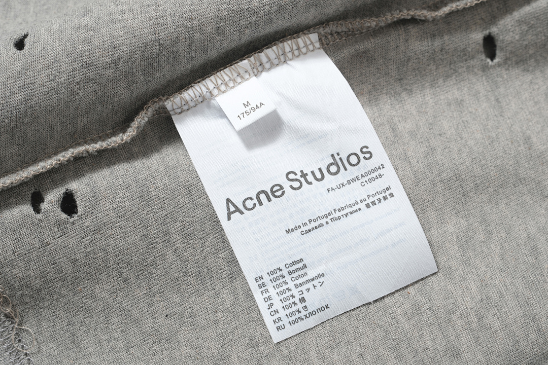 Acne Studios 128 AC Buckle LOGO Print Short Sleeve Grey Color Pink Floral Blue Black S-XL 8041# - Image 55