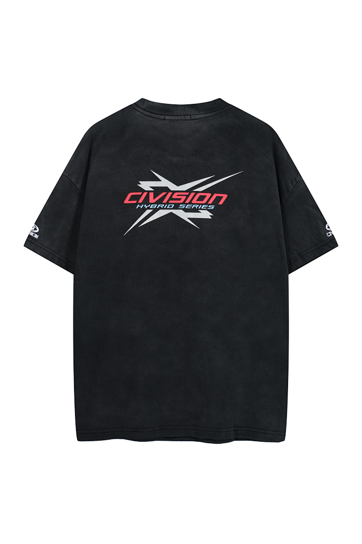 On Running 118 CIVISION By CSC Print Short Sleeve T Black Grey Blue 1 2 3 3408# - Image 4