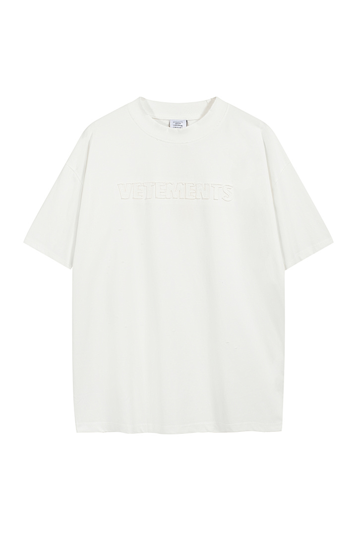 Unbranded 128 VETEMENTS Canvas Logo Short Sleeve T Black White S-XL V5200# - Image 3