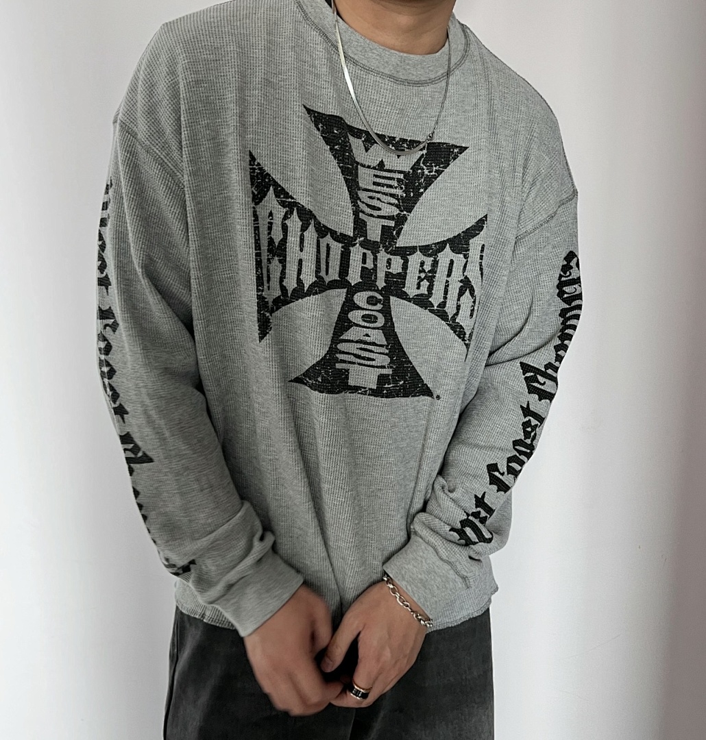 Unbranded 138 Vintage West Coast Choppers Logo Long Sleeve T Grey S-XL W2000# - Image 24