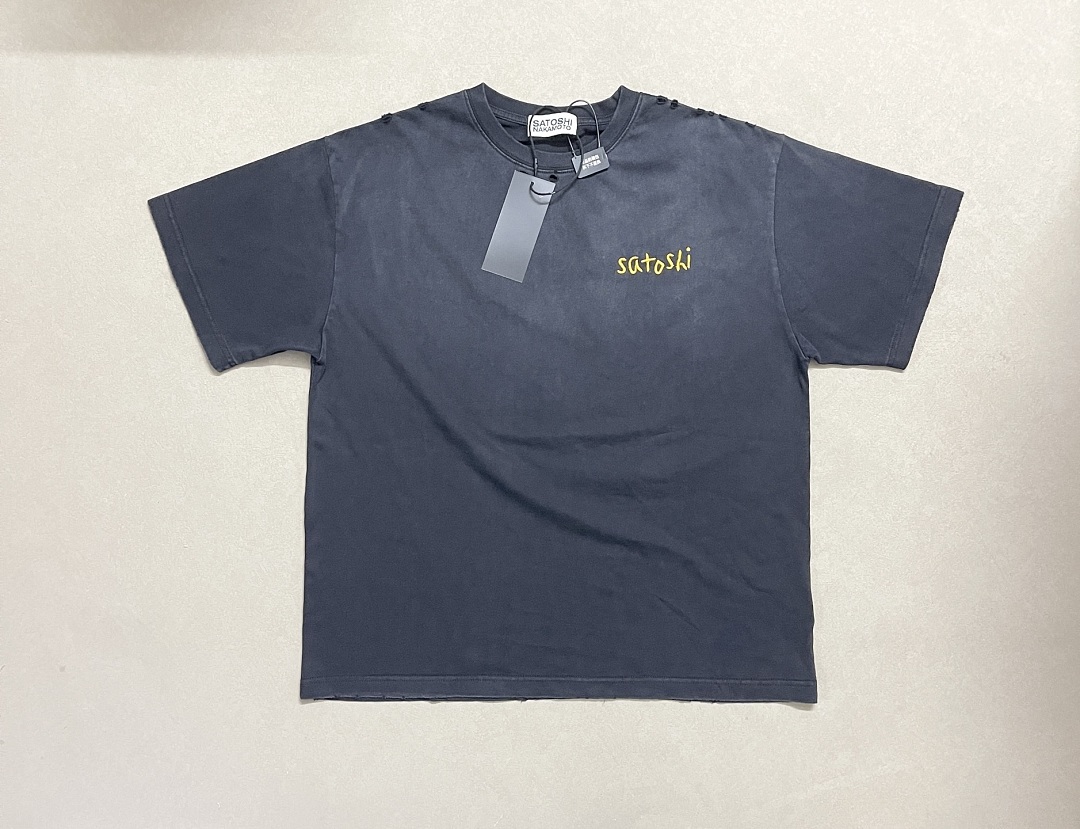 Unbranded 128 Satoshi Nakamoto Chain Stitch Tee Short Sleeve T : Black Coffee S M L - Image 6