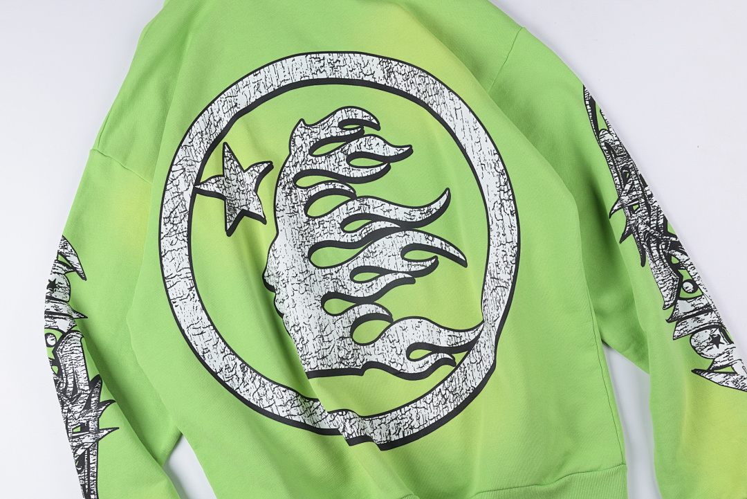 Hellstar 318 Hellstar Studios RECORDS Hoodie Mens Womens Green S-XL - Image 5