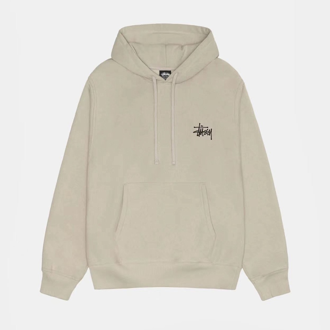 On Running ON SALE118 Stu FW24 BASIC STÜSSY HOODIE Off White Black Light Grey Purple Color Blue Apricot Green S M L - Image 12